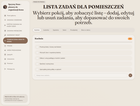 Sprytna platforma do organizacji domu i przestrzeni - dostęp na 90 dni