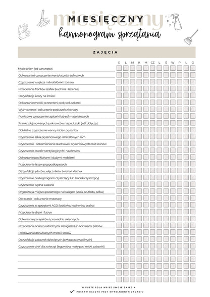 Pakiet planerów i harmonogramów „Sprytny Porządek”