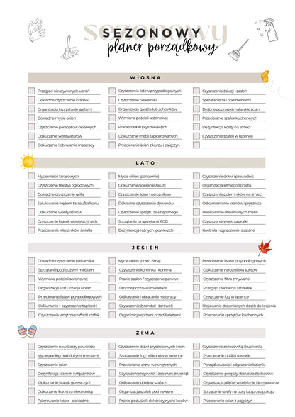 Pakiet planerów i harmonogramów „Sprytny Porządek”