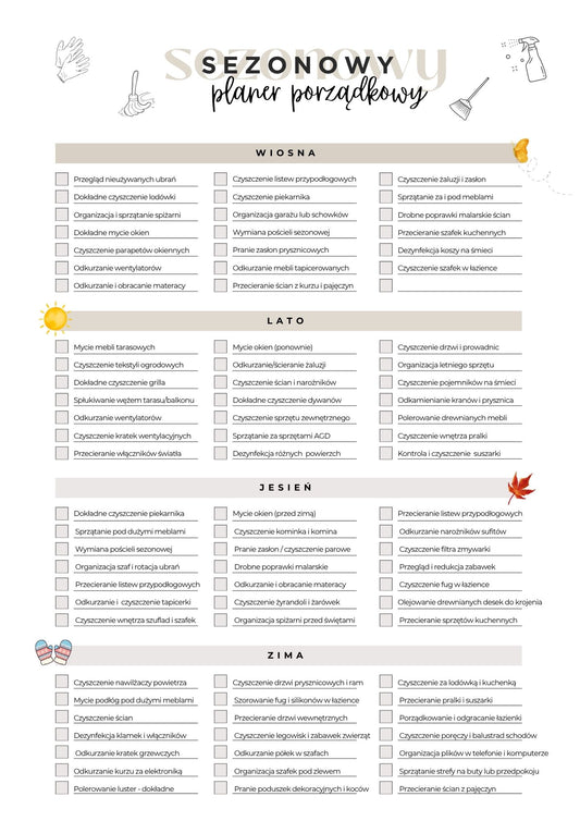 Pakiet planerów i harmonogramów „Sprytny Porządek”