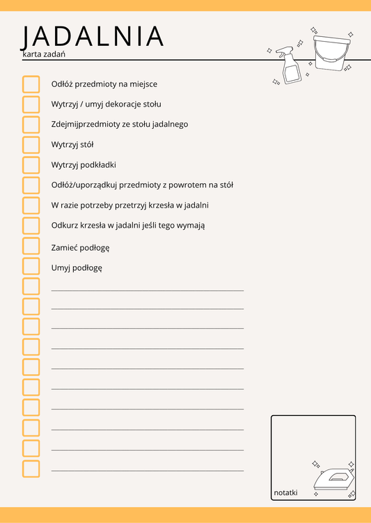 "SPRYTNE KARTY" do sprzątania w domu