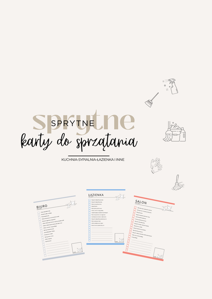 "SPRYTNE KARTY" do sprzątania w domu