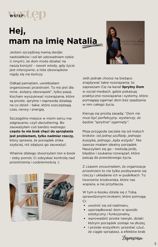 SPRYTNY DOM bez bałaganu, czyli mniej rzeczy i więcej spokoju.
